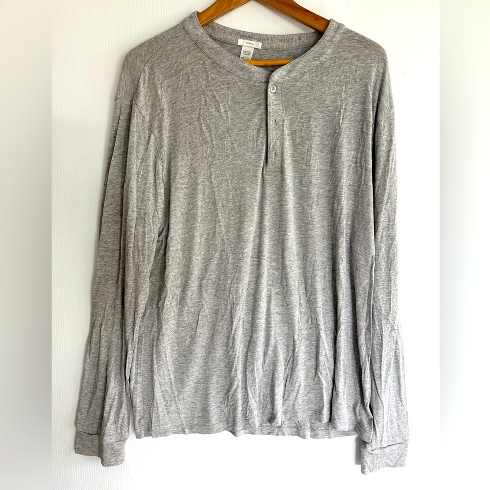 EBERJEY Gray Long Button Shirt
